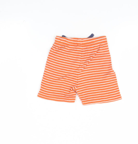 George Baby Orange Striped Cropped Trousers Size 9 Months