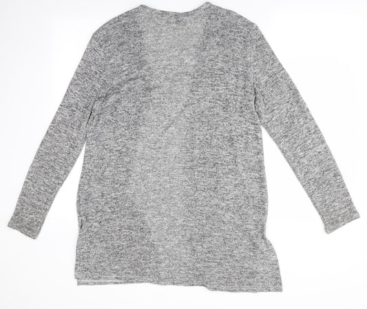 Womens UK Size S Divided Grey Cardigan Jumper