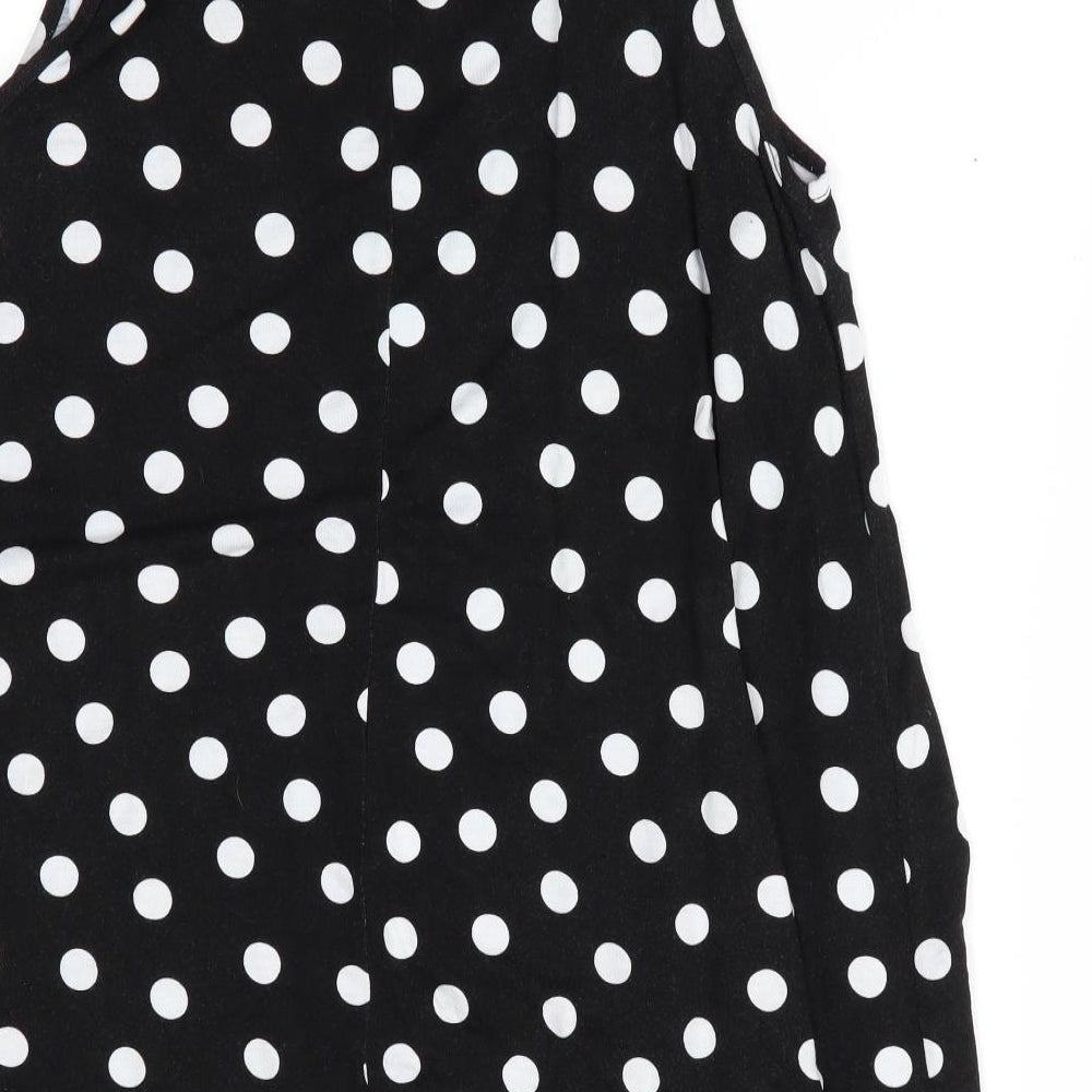 Womens UK Size 8 ASOS Black Tunic T-Shirt