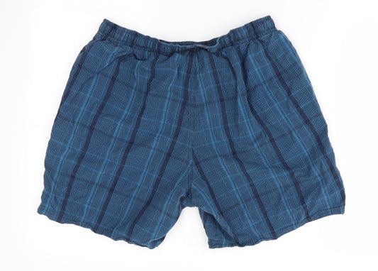 Preworn Mens Blue Check Sleep Shorts