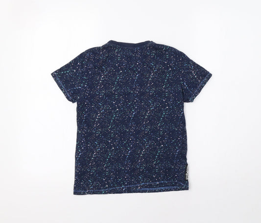 Pep&Co Boys Blue Geometric Basic T-Shirt Size 10-11 Years