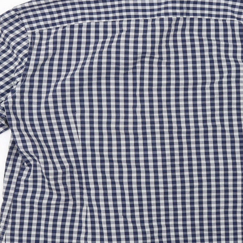 ASOS Mens Blue Check Button-Up Size L