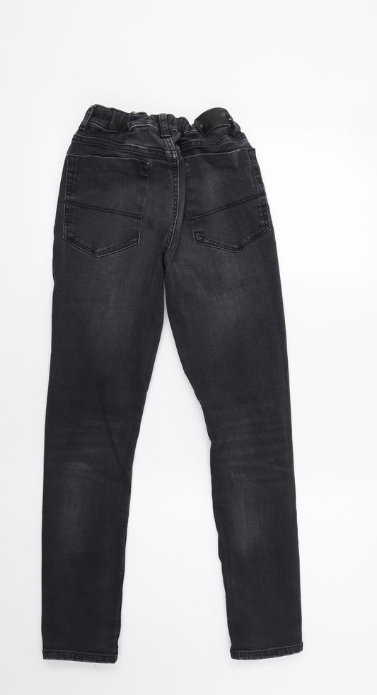 River Island Girls Black Denim Skinny Jeans Size 12 Years