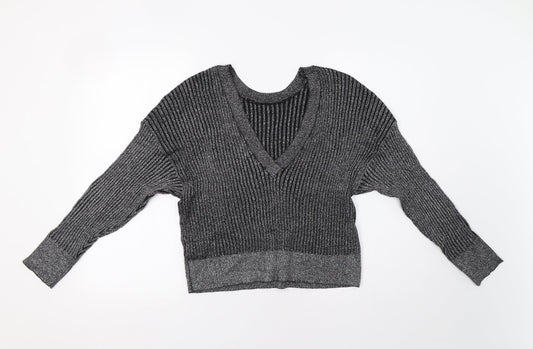Womens UK Size 10 Topshop Grey Pullover Jumper