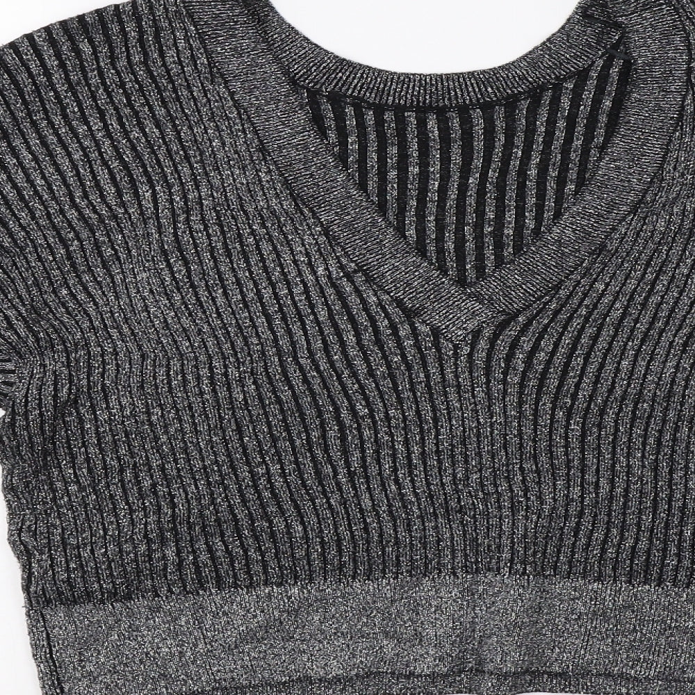 Womens UK Size 10 Topshop Grey Pullover Jumper