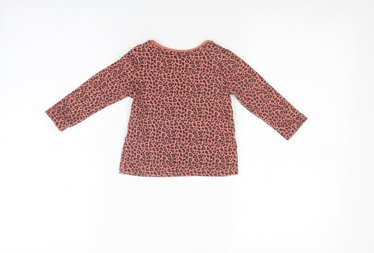 F&F Girls Multicoloured Animal Print Basic T-Shirt Size 6-9 Months