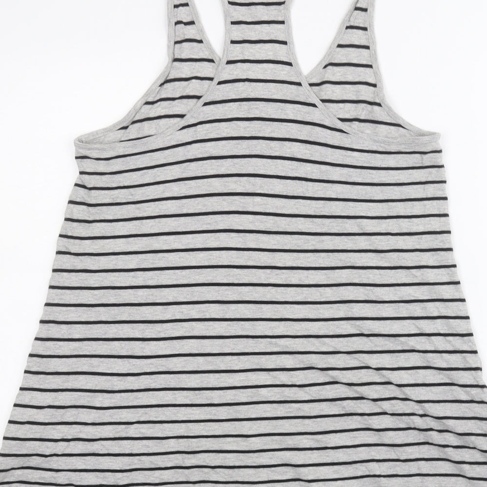 FOREVER 21 Womens Grey Striped Basic Tank Size S