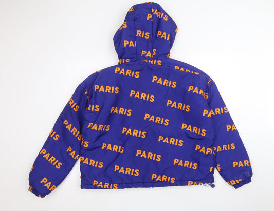 Womens UK Size L FOREVER 21 Blue Parka Coat