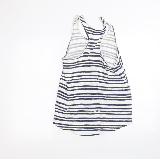 Womens UK Size 8 New Look White Basic Tank