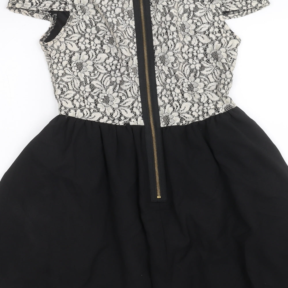 Missguided Womens Black A-Line Size 10