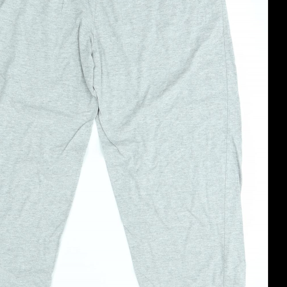 Brand and care label for Matalan women’s grey jogger trousers, size XL, 27-inch leg