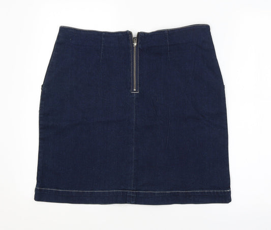 M&CO. Womens Blue Straight & Pencil Skirt Size 14