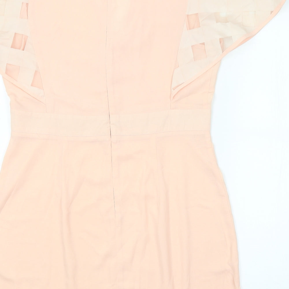 Boohoo Womens Pink Pencil Dress Size 14