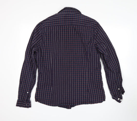 ASOS Mens Blue Check Button-Up Size L