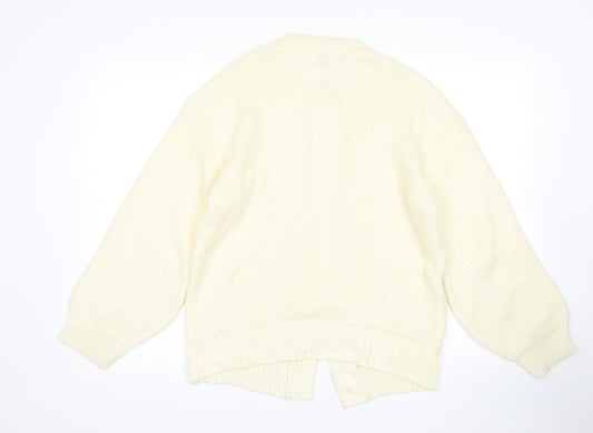 Top Style Womens Beige Cardigan Jumper Size L