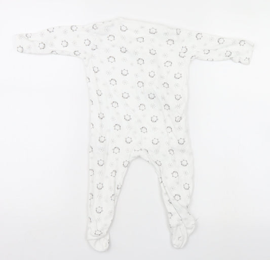 Nutmeg Baby White Animal Print Babygrow One-Piece Size 9-12 Months - Penguins