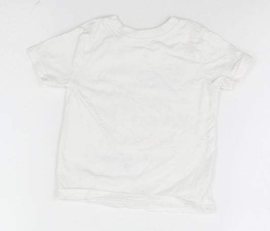 George Baby White Basic T-Shirt Size 9-12 Months - Ships, Sea, Adventure