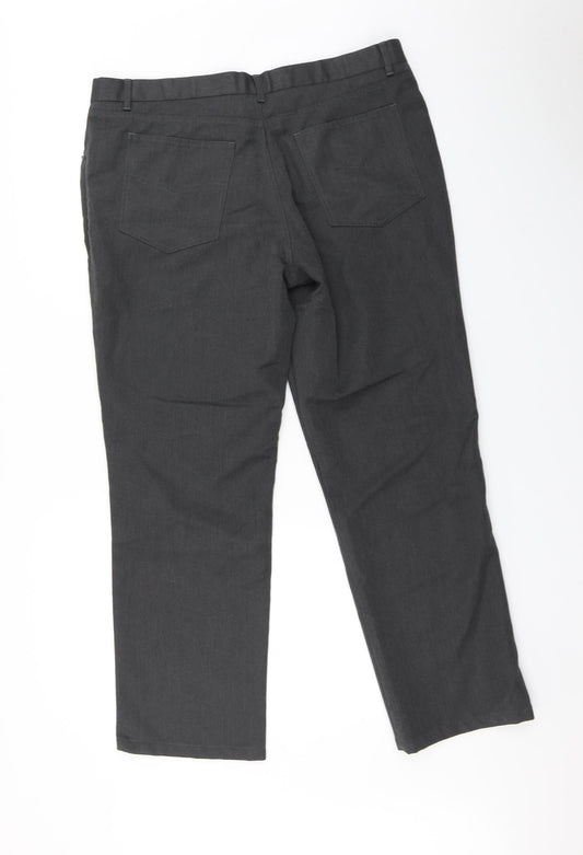 Burton Mens Grey Trousers Size 36 in L27 in