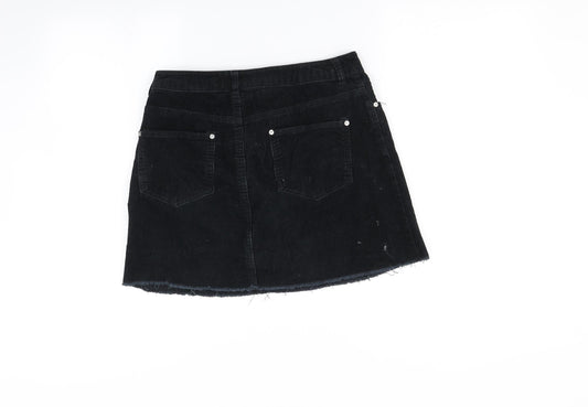 Miss Selfridge Womens Black A-Line Skirt Size 10