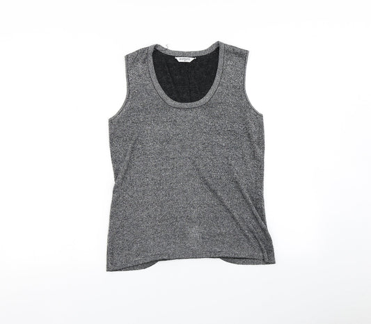 Womens UK Size 10 editions Grey Basic T-Shirt