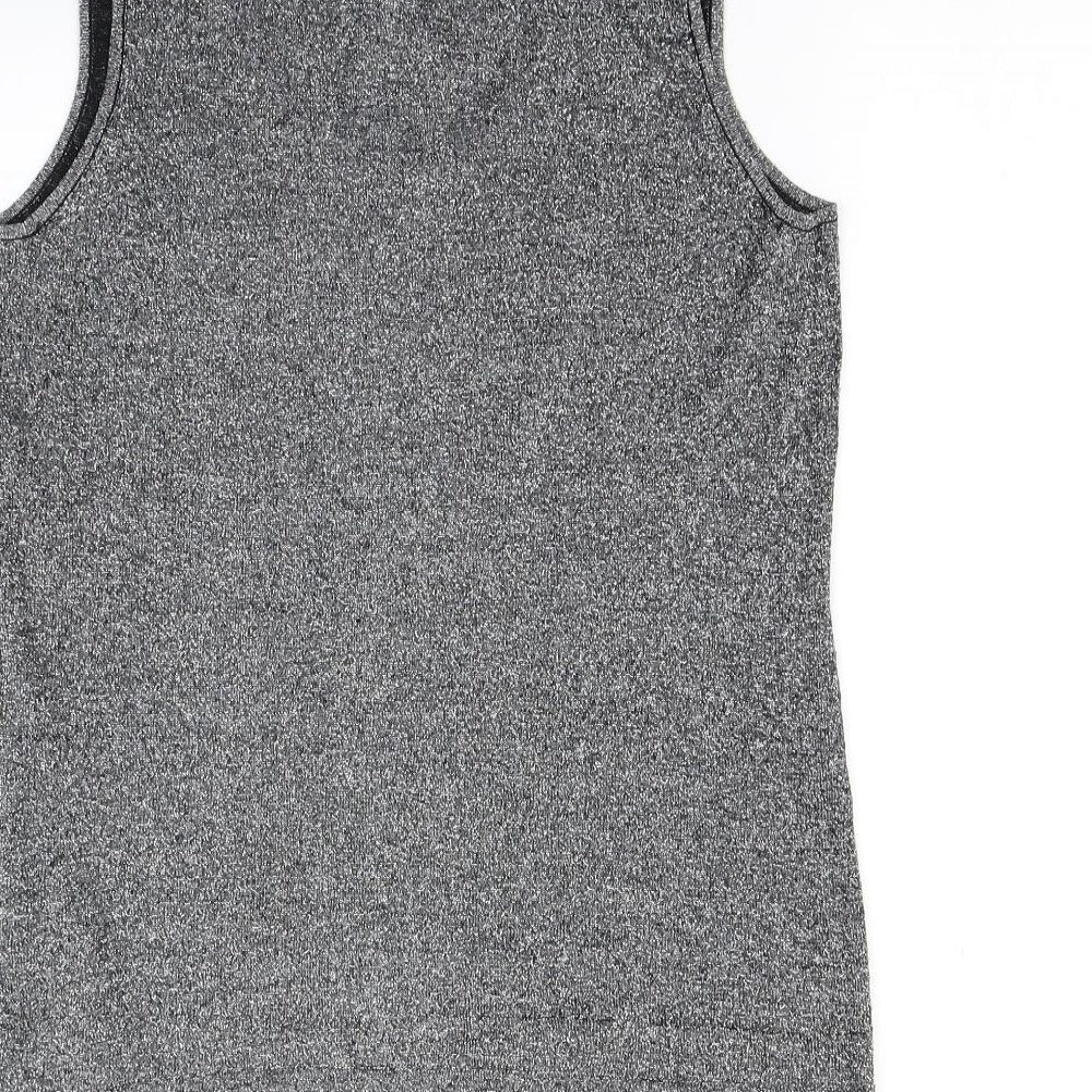Womens UK Size 10 editions Grey Basic T-Shirt