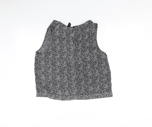 FOREVER 21 Womens Grey Basic Button-Up Size L