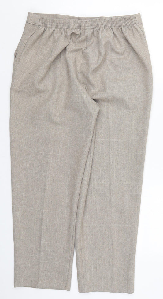 Autonomy Womens Beige Trousers Size 14 L24.5 in