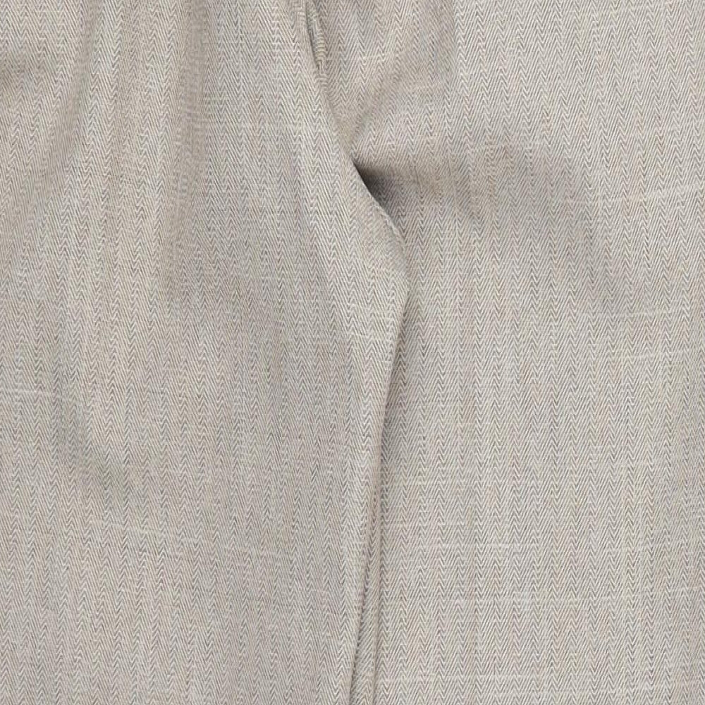 Autonomy Womens Beige Trousers Size 14 L24.5 in