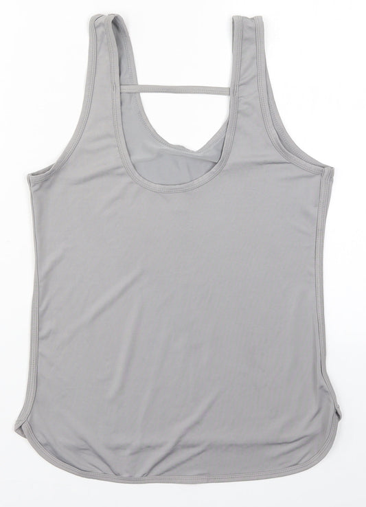 Race at Your Pace Womens Grey Basic Tank Size S