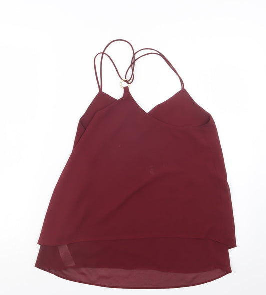 Womens UK Size 10 New Look Purple Basic Blouse