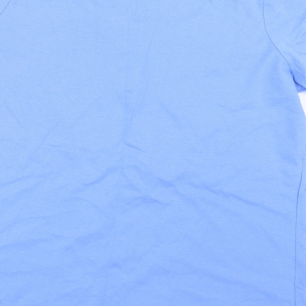 Brand and care label for Naturally Close women’s blue geometric top pyjama top, size UK 12