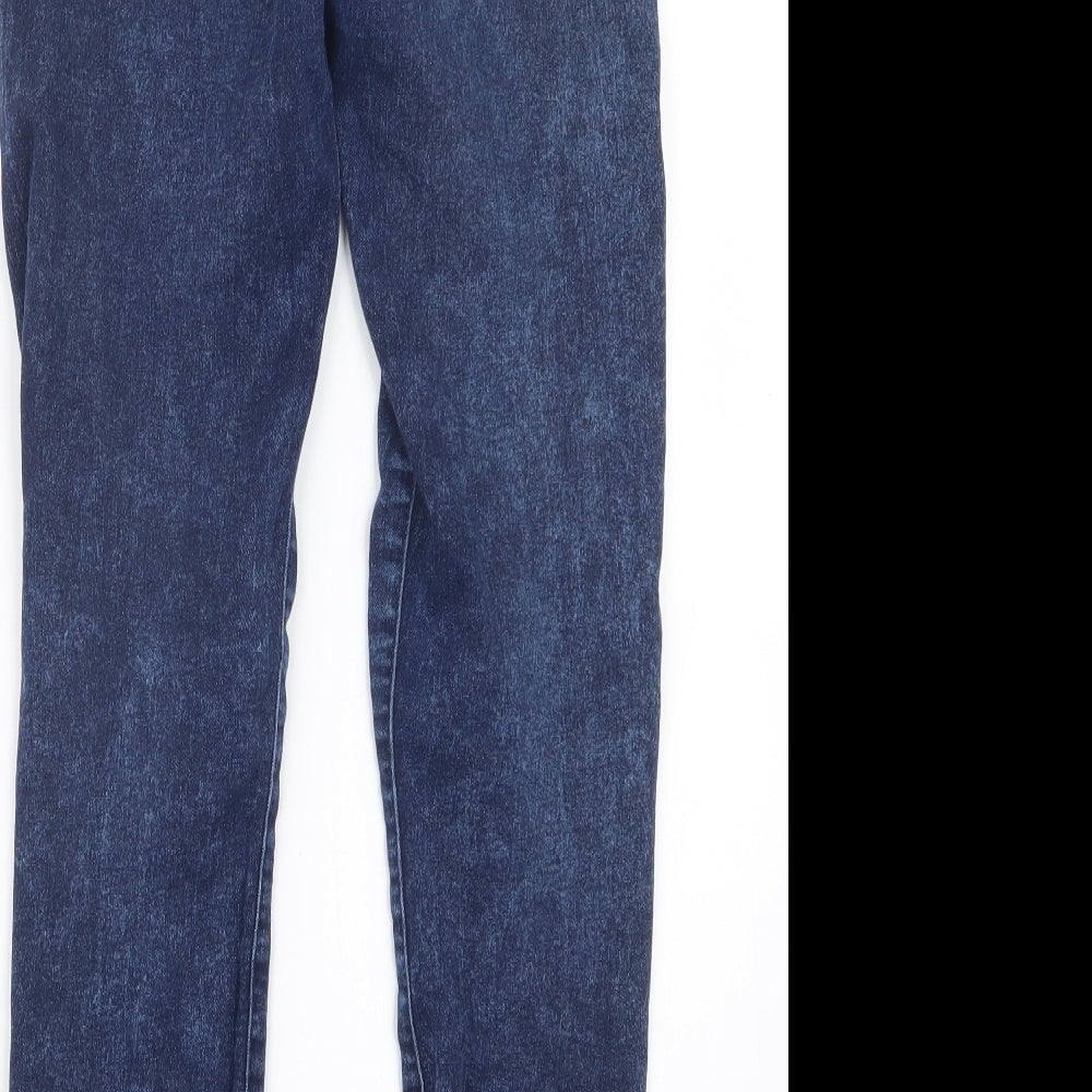 Brand and care label for Very girls’ blue denim straight jeans, size 13, years