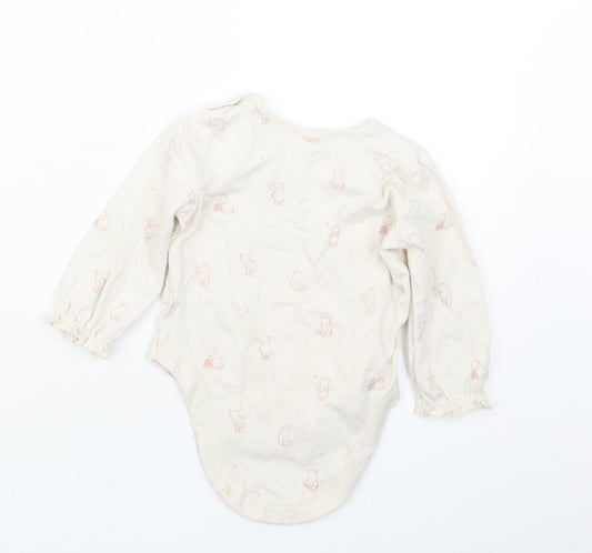 George Girls Beige Geometric Babygrow One-Piece Size 6-9 Months - Winnie the Pooh