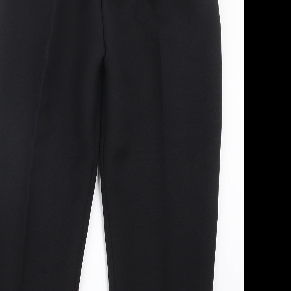 Womens UK Size 16 Preworn Regular Fit Black Trousers