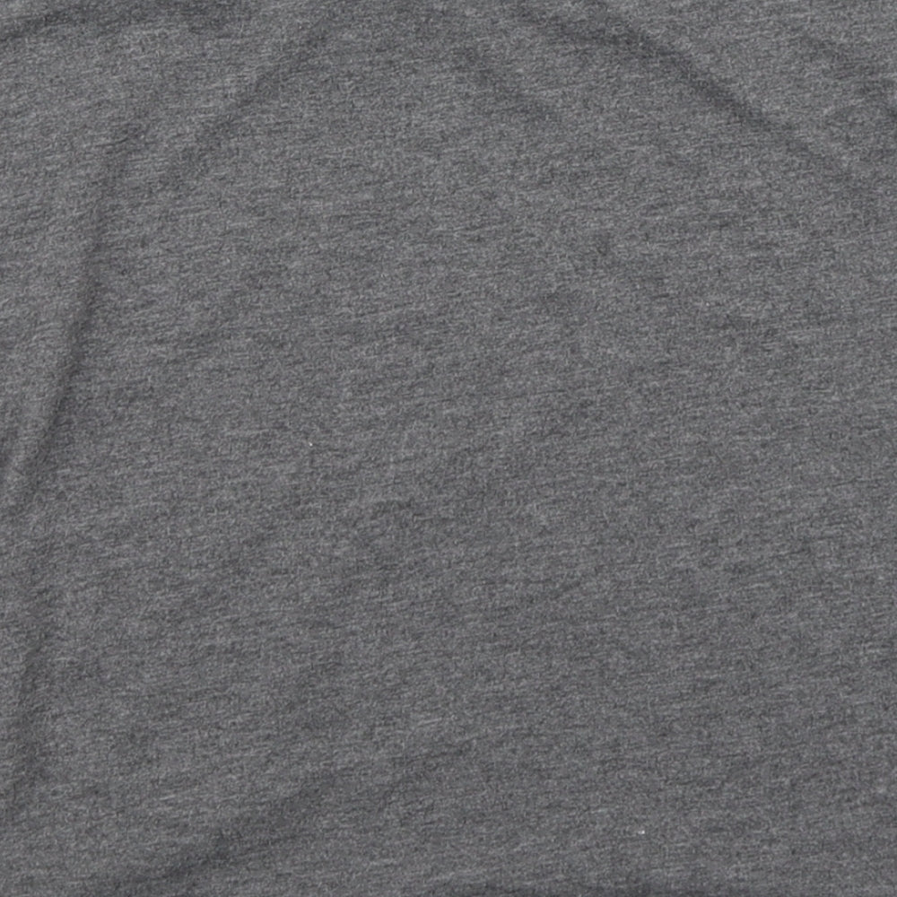 Brand and care label for Bluezoo girls’ grey cropped t-shirt, size 5-6, years