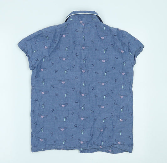 Matalan Girls Blue Top Pyjama Top Size 14 Years