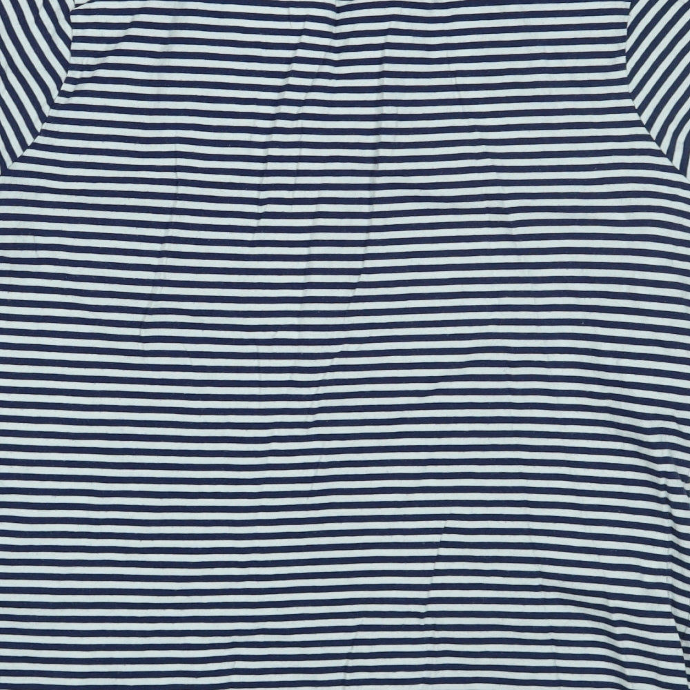F&F Womens Blue Striped Basic T-Shirt Size 12