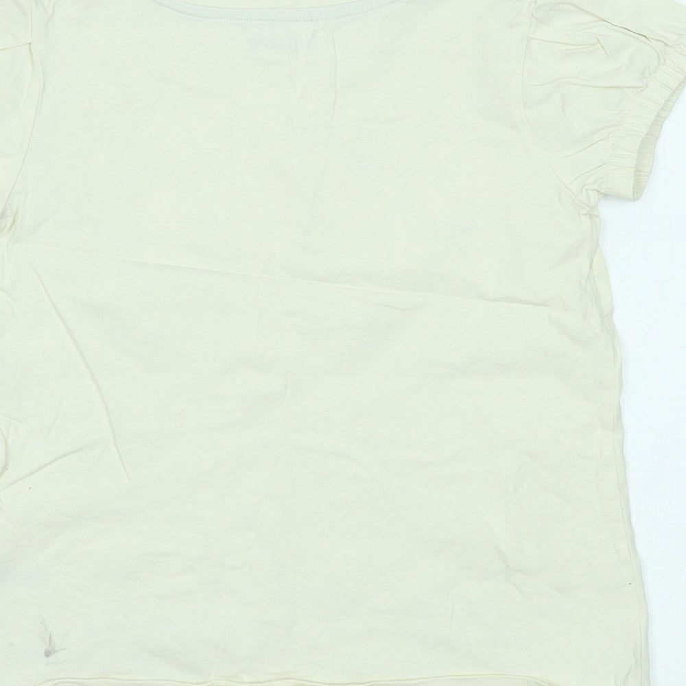 Nutmeg Girls Ivory Basic T-Shirt Size 10-11 Years