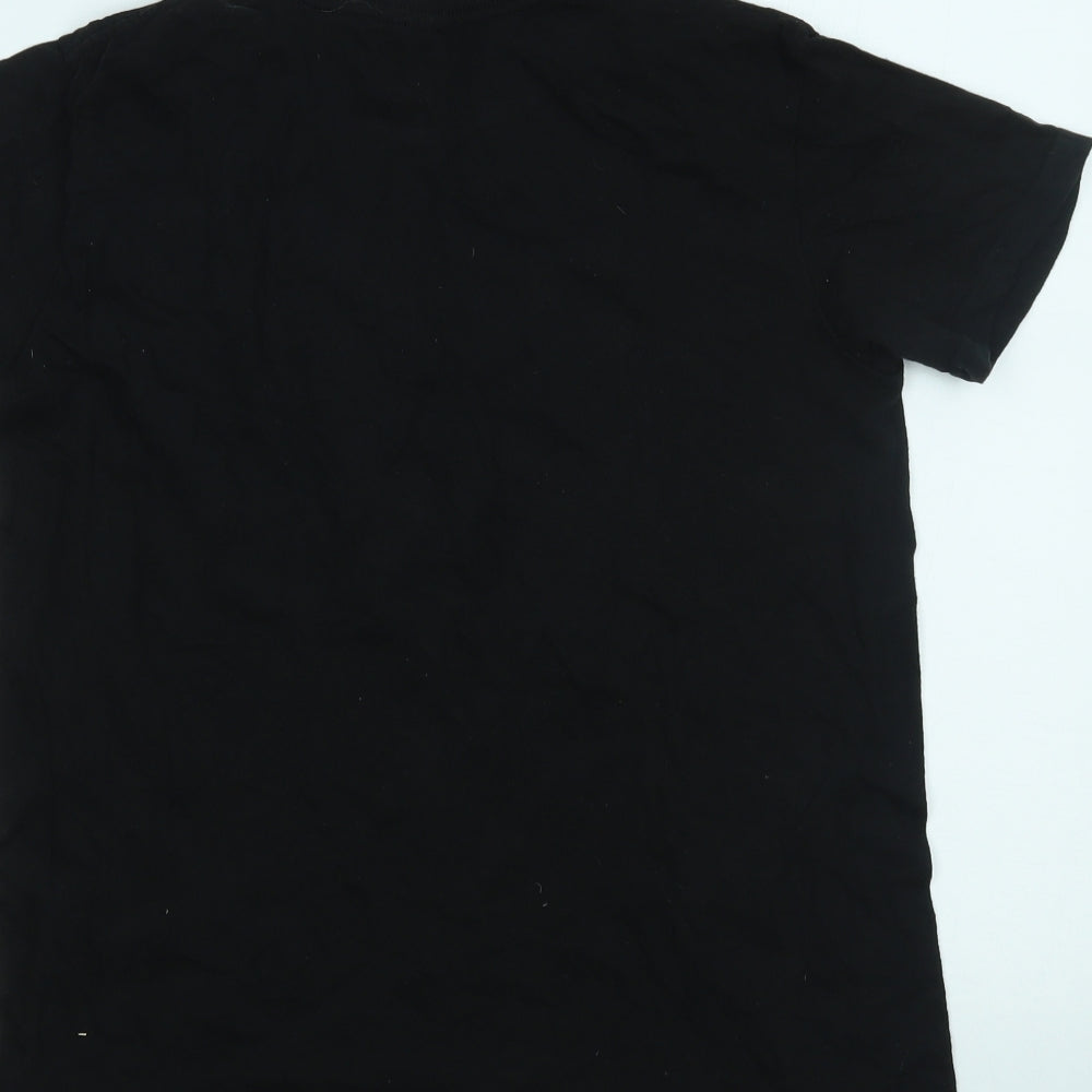 Mens UK Size S Club Black T-Shirt
