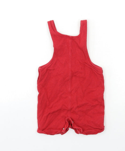 NEXT Baby Red Dungaree One-Piece Size 6-9 Months