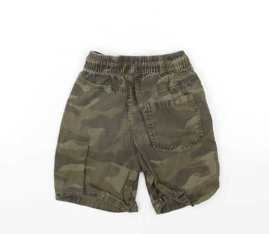 Denim & Co. Boys Green Check Chino Shorts Size 3-4 Years