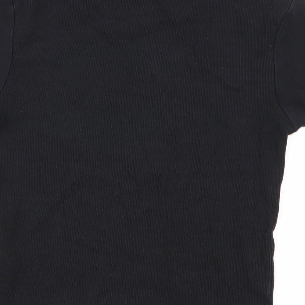 Womens UK Size 10 New Look Black Basic T-Shirt