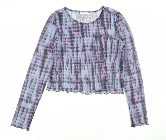 Additional front view of Light Before Dark women’s multicoloured geometric basic t-shirt, size M