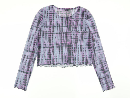 Light before Dark Womens Multicoloured Geometric Basic T-Shirt Size M