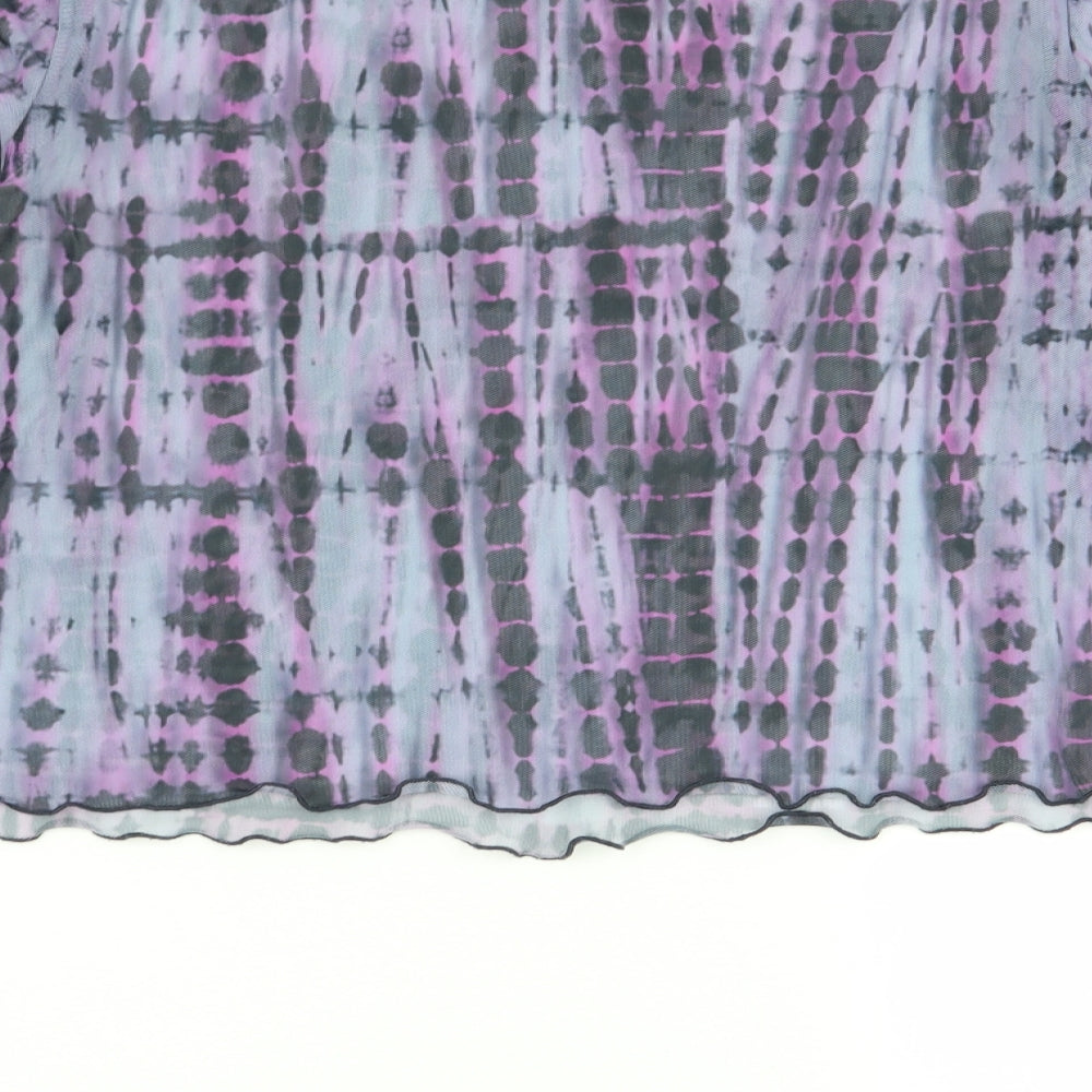 Light before Dark Womens Multicoloured Geometric Basic T-Shirt Size M