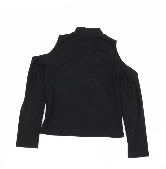 SheIn Girls Black Basic T-Shirt Size 8 Years