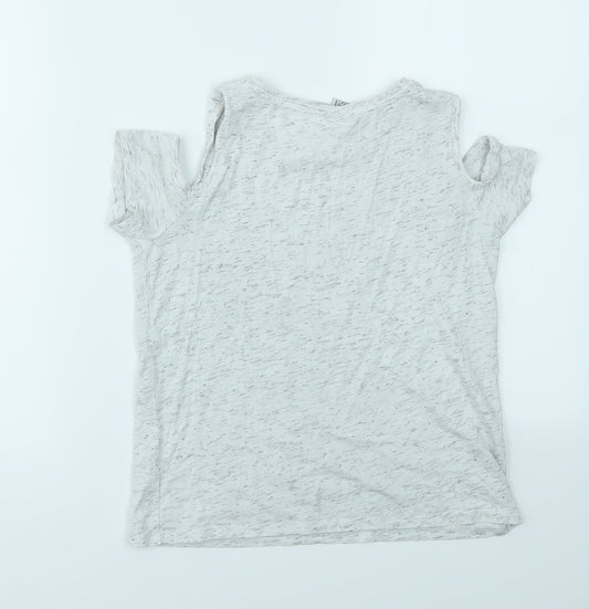 MINI MOUSE Girls Grey Basic T-Shirt Size 10-11 Years