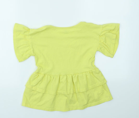 TU Girls Yellow Basic T-Shirt Size 7 Years