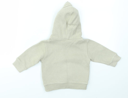 NEXT Boys Brown Animal Print Henley Jumper Size 6-9 Months
