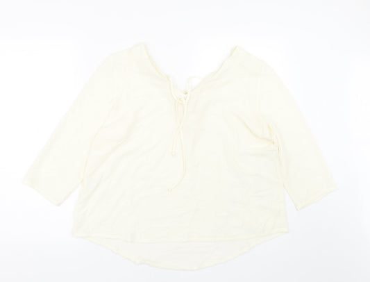 Womens UK Size 14 R edition Beige Basic Blouse